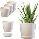 KADAX cvetlični lonec, pokrov za cvetlični lonec, 23 cm, stojalo za rože, kremna plastika, 3 kosi., (5000352780) | Shoptok.si