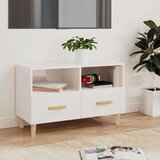 TV ormarić sjajni bijeli 80 x 36 x 50 cm od konstruiranog drva | shoptok.hr