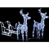  Božični jeleni s sanmi 320 LED lučk iz akrila, (20618308) | Shoptok.si