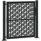  Vrtna vrata crna 100x100 cm čelična križna konstrukcija | shoptok.hr