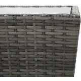  Stolić za čaj sivi 41,5x41,5x43cm poliratana od kaljenog stakla | shoptok.hr