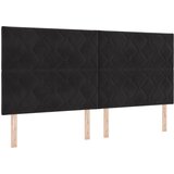 vidaXL Vzglavnik z diamantnim vzorcem Črn 200 cm Žamet, (22084007) | Shoptok.si