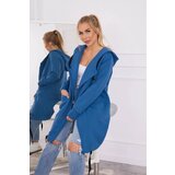 Kesi Insulated cape with hood in denim color | shoptok.hr