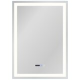 Nettlife Osvetljeno ogledalo za kopalnico - 50x70 cm LED, stensko, IP44, senzorski stikalo, ura, proti zamegljevanju, nastavljivo, (5000158906) | Shoptok.si