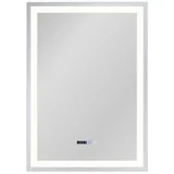 Osvetljeno ogledalo za kopalnico - 50x70 cm LED, stensko, IP44, senzorski stikalo, ura, proti zamegljevanju, nastavljivo, (5000158906)