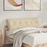 vidaXL Poglavni vzglavnik krema 140 x 50 cm Mikrofiber tkanina | Shoptok.si