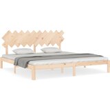 Maison Chic Posteljni okvir - Dvoposteljna postelja - Zakonska postelja brez vzmetnice 200x200 cm trdna borovina-J3477, (21761172) | Shoptok.si