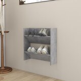 vidaXL Stenska omara za čevlje betonsko siva 60x18x60 cm iverna plošča | Shoptok.si