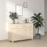 vidaXL Komoda medeno rjava 113x40x80 cm trdna borovina Cene