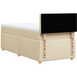  Krevet s oprugama i madracem krem 100 x 200 cm od tkanine | shoptok.hr