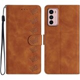 INORCO Za Motorola Moto G42 4G PU usnjena torbica z vtisnjenim metuljem, odporna na udarce, stojalo, denarnica, telefonska torbica, (22034623) Cene