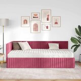  Kutni krevetni okvir s madracem 2 kom. Vinska crvena 90 x 200 cm | shoptok.hr