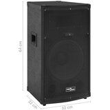  Profesionalni pasivni odrski zvočnik 1000 W črn 37x37x64 cm | Shoptok.si