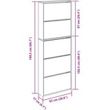 Ormarić za cipele s ogledalom i 5 razina bijeli 63x17x169,5 cm | shoptok.hr