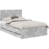  Krevetna konstrukcija s ladicama Betonski sivi 135 x 190 cm | shoptok.hr
