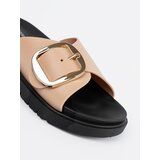 SEASTAR Beige women's flip-flops with gold buckle | shoptok.hr