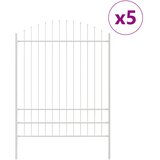  Vrtna Ograda 5 pcs Bijelo 170 x 225 cm Čelik s prahom premazan | shoptok.hr