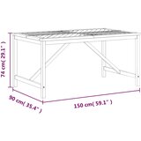  Vrtni blagovaonski stol 150 x 90 x 74 cm masivno bagremovo drvo | Eponuda.com