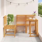  Set za blagovanje u vrtu od 4 dijela od čvrstog drva akacije | shoptok.hr