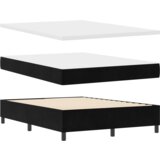 Box Postelja s pomičnim ležiščem in vzmetnico Črna 140x190 cm Velur, (22051691) | Shoptok.si