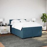  box spring s madracem plavi 160 x 200 cm baršunasti | shoptok.hr