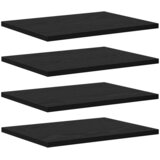 Police za knjige 4 pcs Crna 40 x 30 x 1,5 cm Konstruirano drvo | shoptok.hr