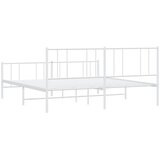  Metalni okvir kreveta uzglavlje i podnožje bijeli 180x200 cm | Eponuda.ba