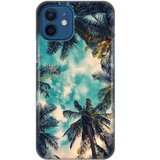  Silikonska maska za iPhone 12 6.1 Palm Tree Print akvamarin Cene
