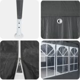vidaXL party Šator s 12 Bočnih Zidova Antracit 8x4 m PE | shoptok.hr