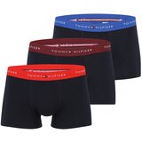 Tommy Hilfiger Underwear Boksarice 'Essential' modra / ognjeno rdeča / črna / bela | Shoptok.si