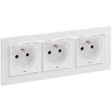 Legrand Trojna spoljna kućna utičnica 250V/16A sa ramom NILOE STEP bela Cene