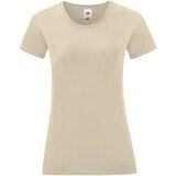 Fruit Of The Loom Beige Iconic women's t-shirt in combed cotton | Shoptok.si