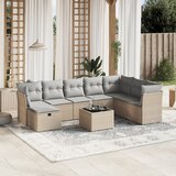  The Living Store Vrtna sedežna garnitura 9-delna z blazinami bež poli ratan - Vrtna Sedežna Garniture, (21449657) | Shoptok.si