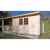 Male kuće Drvena vrtna kuća MONTANA 400 × 595 cm sa šindrom | shoptok.hr