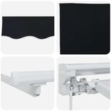  Ročno zložljivo senčilo Črna 3 x 2,5 m Poliester s PU premazom, (5000205684) | Shoptok.si