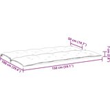  Jastuk za vrtnu klupu smeđesivi 150x(50+50)x7 cm tkanina Oxford | shoptok.hr
