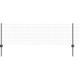 Euro ograda s postom 50 x 0,6 m Čelik premazan PVC-om Siva | shoptok.hr