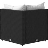  Kutna vrtna sofa od poliratana s jastucima crna | shoptok.hr