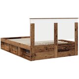  Krevetna konstrukcija s uzglavljem Staro drvo 140 x 190 cm | shoptok.hr