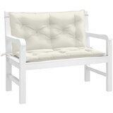  Jastuci za vrtnu klupu 2 kom krem 100x50x7 cm od tkanine | shoptok.hr