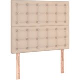  Posteljni okvir z vzglavjem kapučino 80x200 cm umetno usnje, (20903879) | Shoptok.si