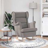  Stolica za ljuljanje 74x90x102 cm od tkanine smeđesiva | shoptok.hr