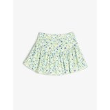 Koton Shorts Skirt Floral Flounce Elastic Waist Ribbed Cene'.'