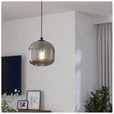 Eglo visilica Mantunalle 1 99371, 1x E27, Ø20 cm, crna/dimljeno staklo | shoptok.hr