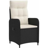  Ležeči vrtni stol z blazino Črna in krem bela 57 x 63 x 94 cm, (5000285772) | Shoptok.si