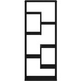 vidaXL Stenska polica črn hrast 36x16x90 cm inženirski les | Shoptok.si