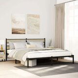 Metalni Kovinski posteljni okvir brez vzmetnice sonoma hrast 193x203 cm, (21608622) Cene
