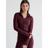 Trendyol Ženska jakna za trening Thmaw25Sk00001, Bordo Slike
