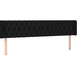  LED uzglavlje crno 203x16x78/88 cm od tkanine | shoptok.hr