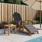  Vrtna stolica Adirondack s osloncem za noge Prirodna | shoptok.hr